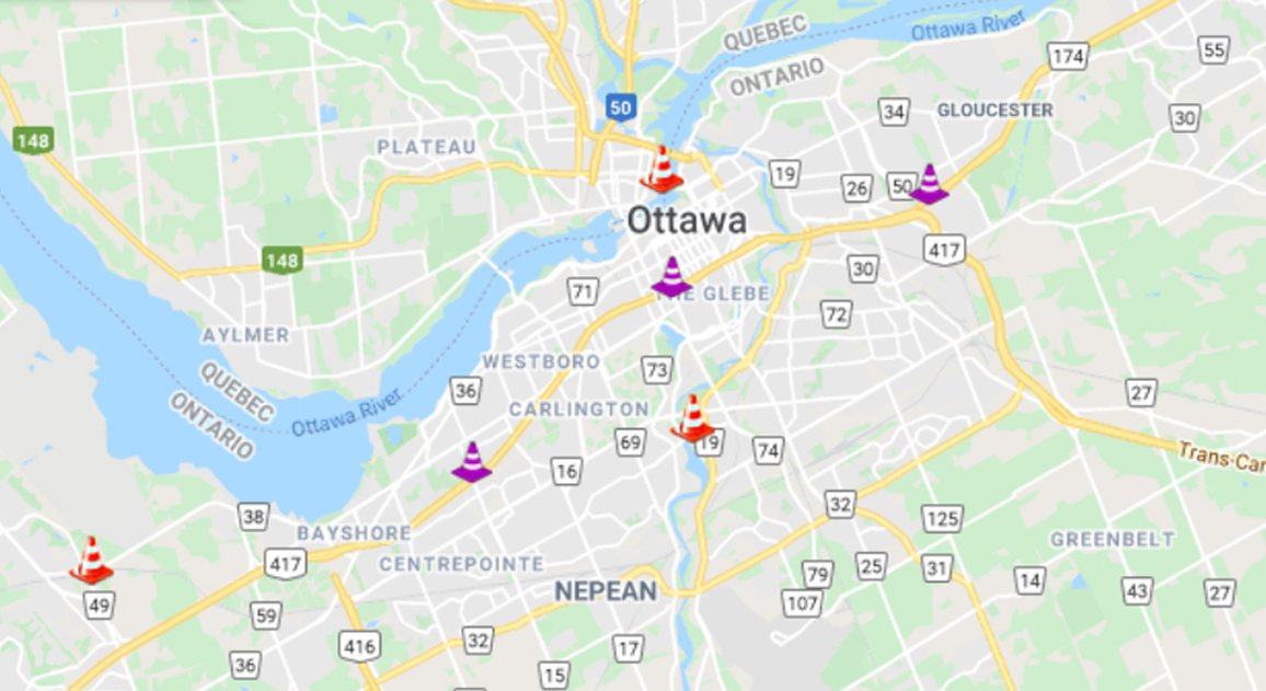 Ottawa road closures and traffic impacts starting January 14