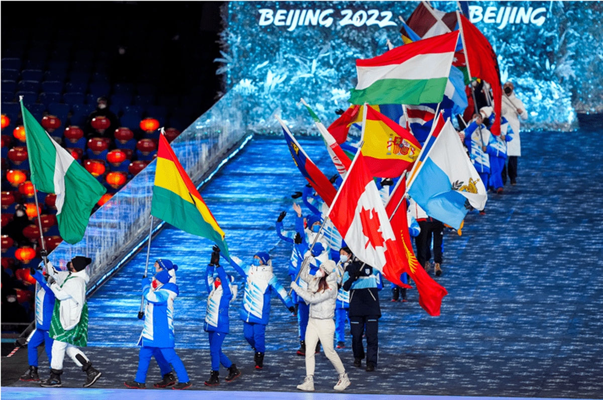 Ottawa’s Isabelle Weidemann carries Team Canada’s flag at Beijing 2022 – Canada finishes fourth in the medal count