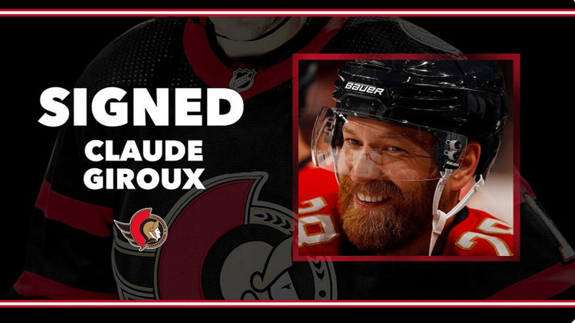 Senators make another big move sign veteran forward Claude Giroux