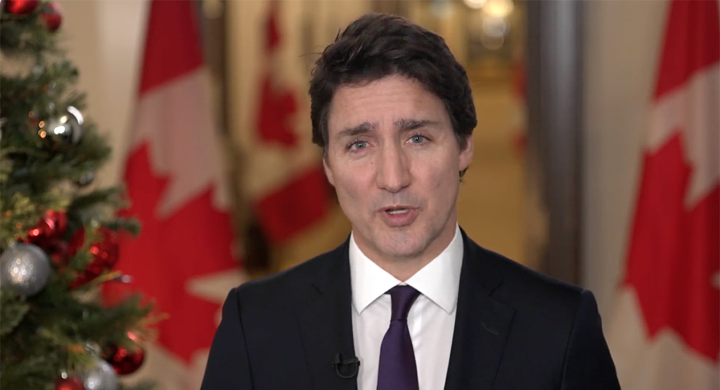 Christmas message from Prime Minister Justin Trudeau