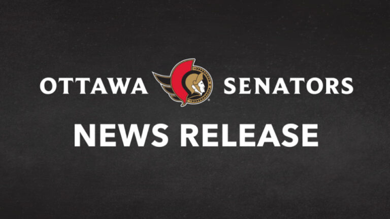 Ottawa Senators news release