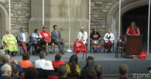 Flag raising at Parliament Hill for Indigenous Peoples Day