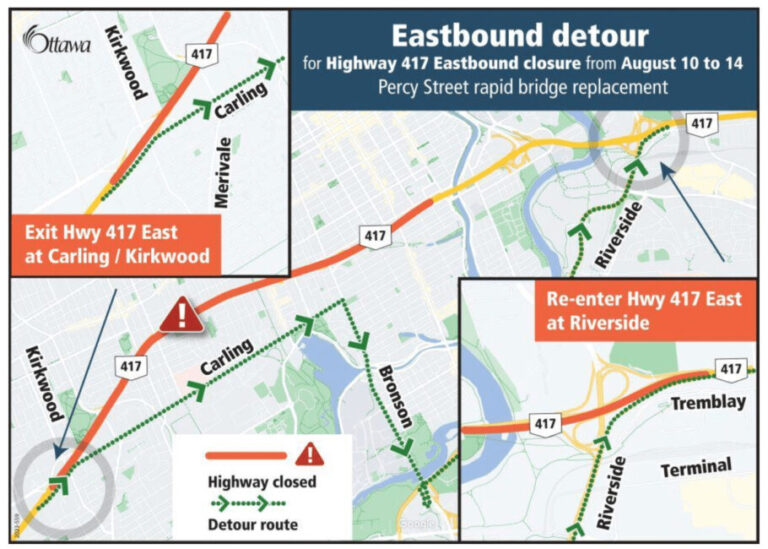 Public Notice – Ottawa’s Highway 417 closure and bridge replacement postponed