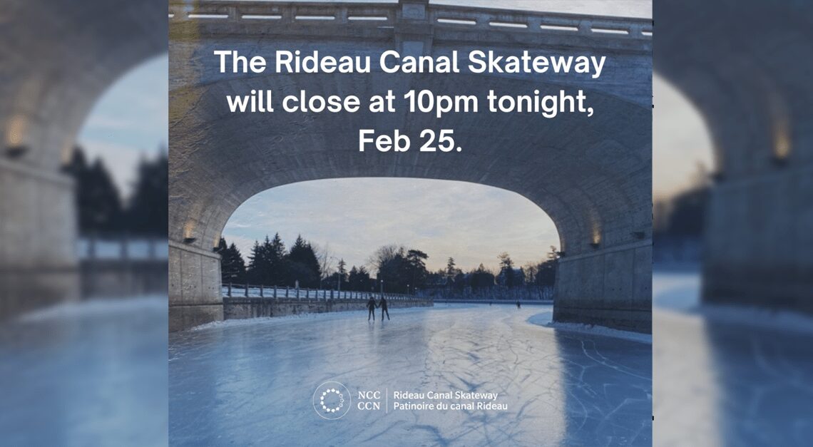 Rideau Canal Skateway closes for season