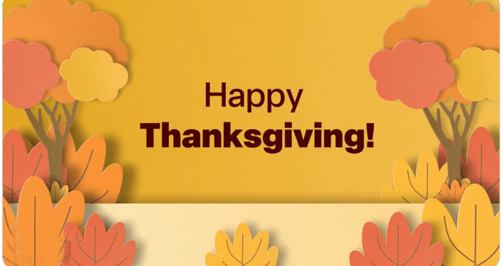 Statement by the Prime Minister on Thanksgiving